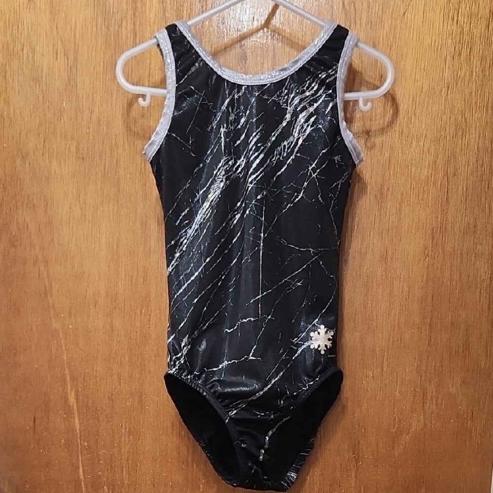 Black Marble Print Leotard